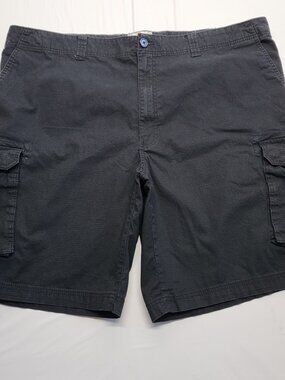 True Nation Mens Cargo Shorts Size 46 Black 10" Inseam High Rise Utility Outdoor